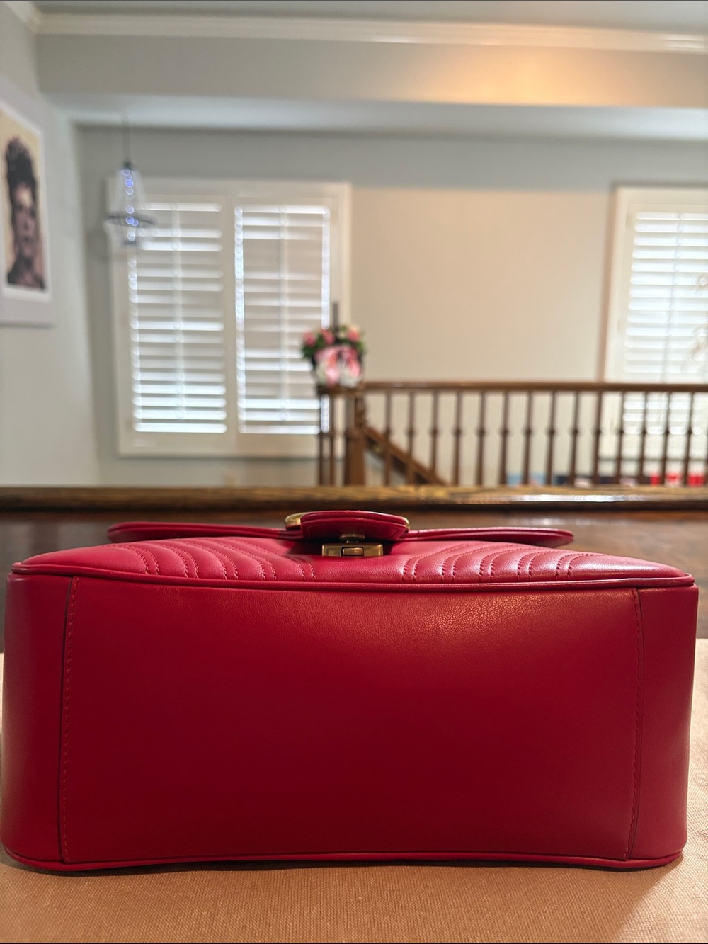 GUCCI GG Marmont Small Matelasśe Top Handle/Crossbody Bag - Picture 9 of 17